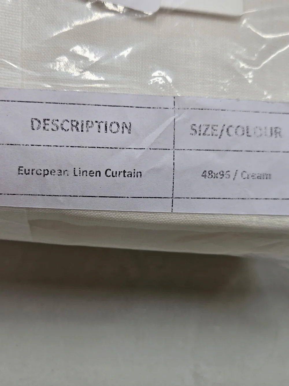NWT QUINCE Set Of 2 48x96 European Linen Curtains Cream 0427